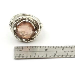 - David Yurman morganite sterling silver infinity ring